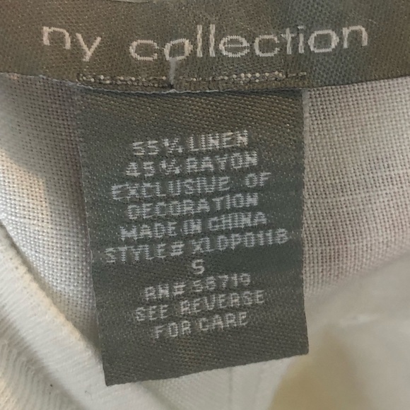 White linen casual crop capris light flow pants - Picture 6 of 6